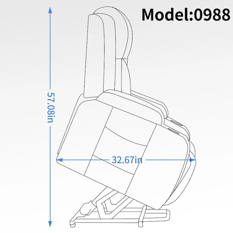 Fauteuil inclinable électrique releveur Infini avec massage, chauffage et port USB