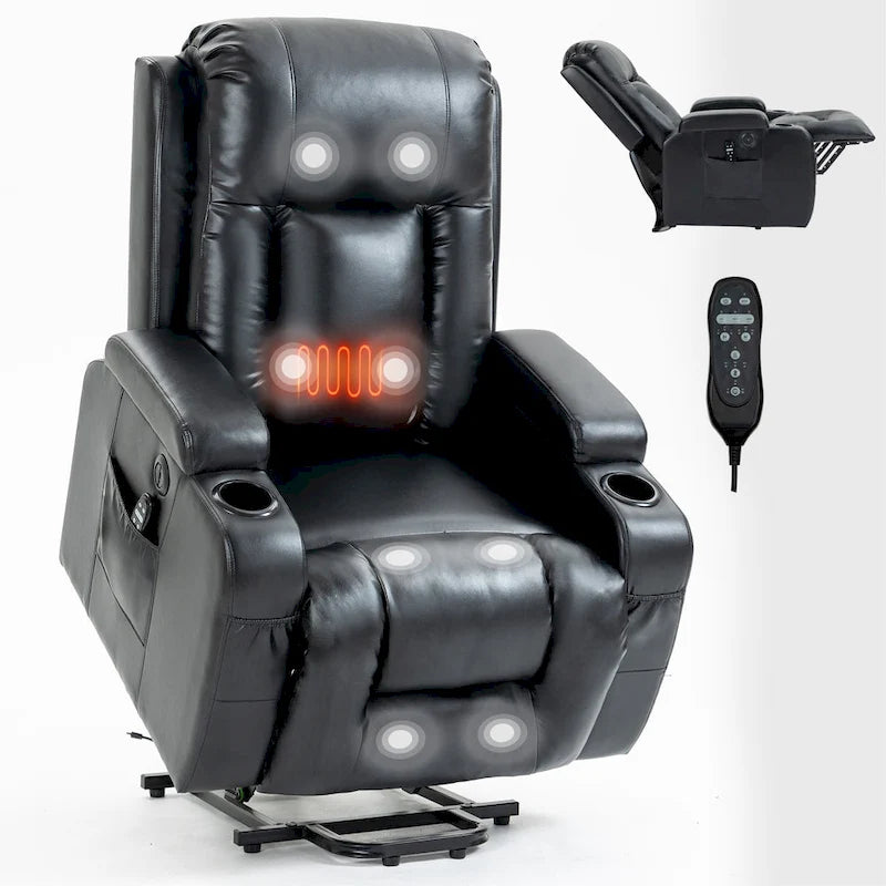 Fauteuil inclinable électrique releveur Infini avec massage, chauffage et port USB