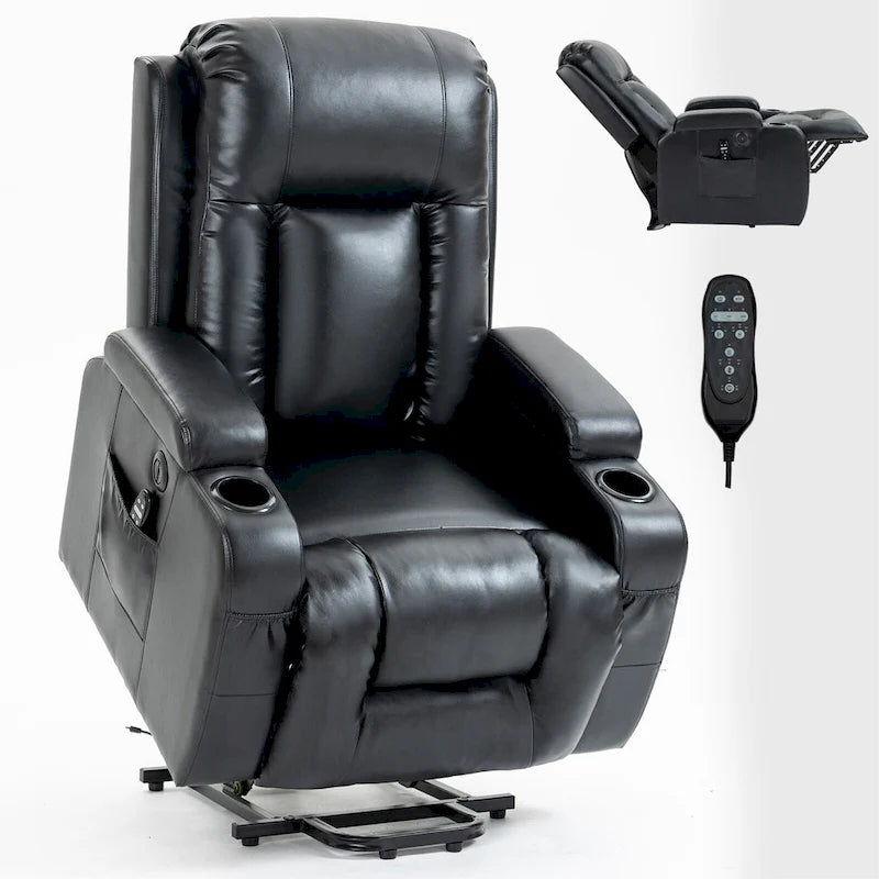 Fauteuil inclinable électrique releveur Infini avec massage, chauffage et port USB