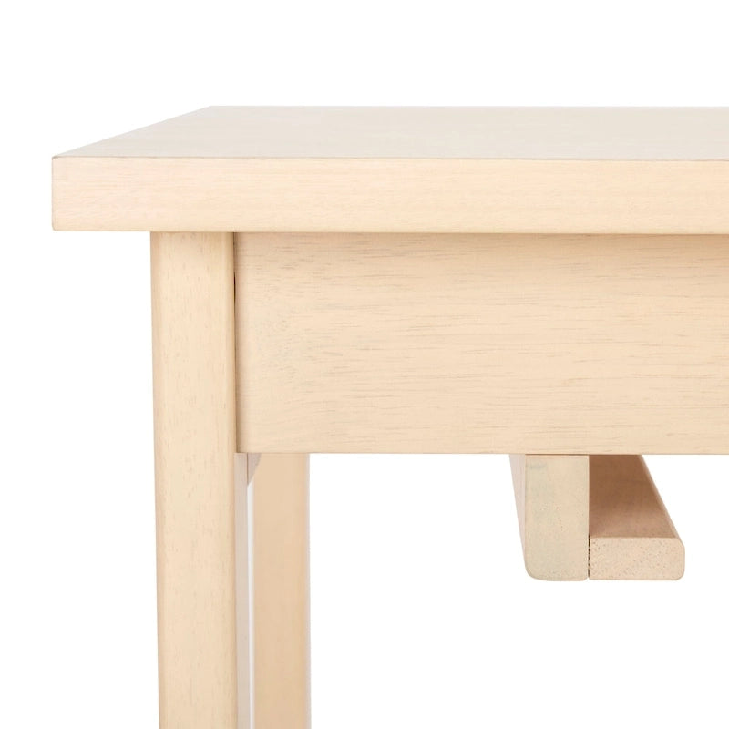 Table de bar de pub contemporaine en bois avec étagère de rangement sous la table