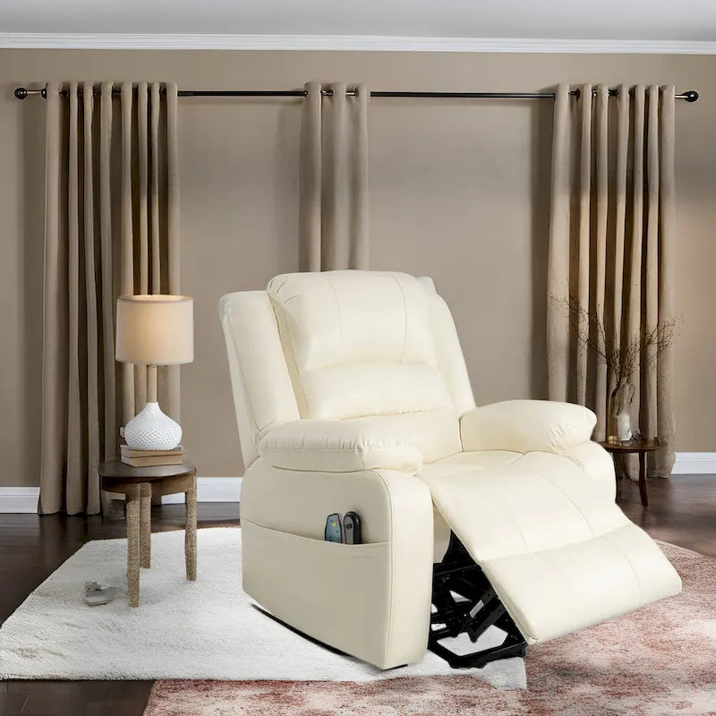 Fauteuil releveur électrique pour personnes âgées avec chauffage, massage et inclinaison réglable
