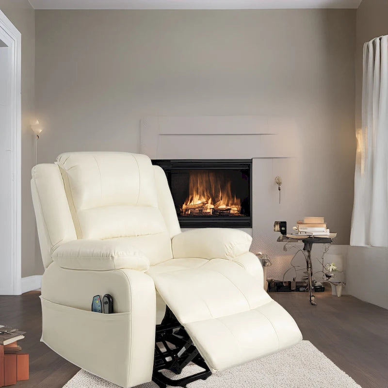 Fauteuil releveur électrique pour personnes âgées avec chauffage, massage et inclinaison réglable