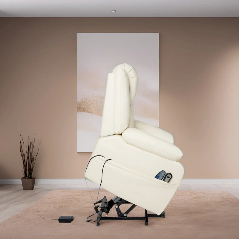 Fauteuil releveur électrique pour personnes âgées avec chauffage, massage et inclinaison réglable