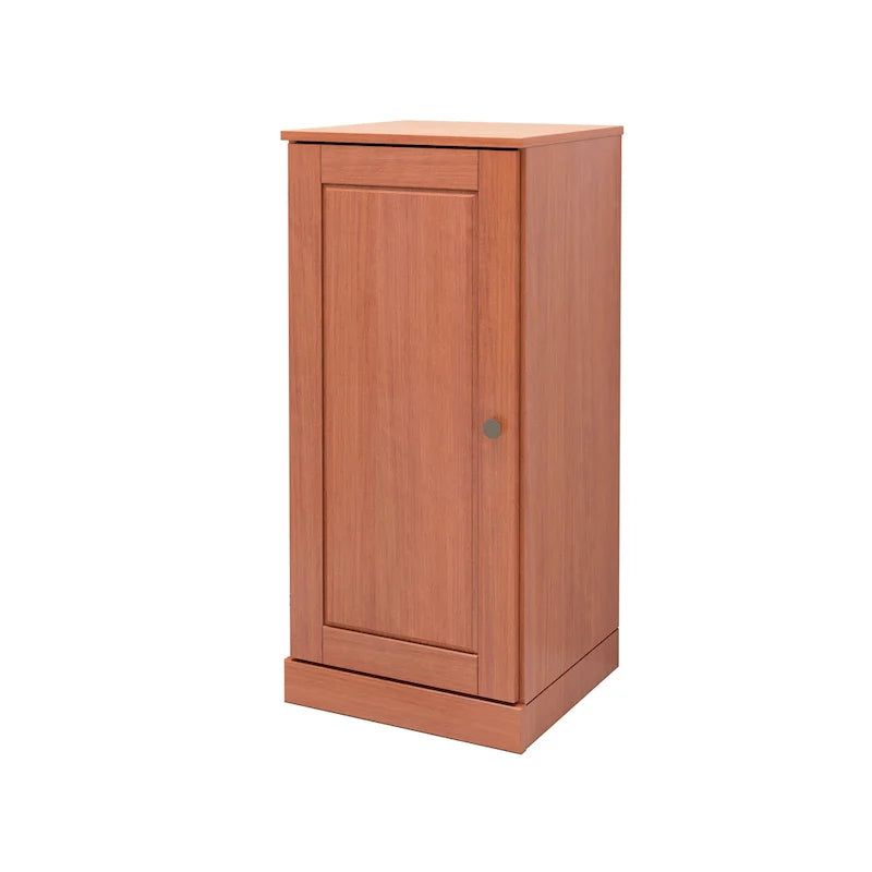 Meuble de salle de bain 100 % bois massif de 42 cm avec étagères réglables et portes en option