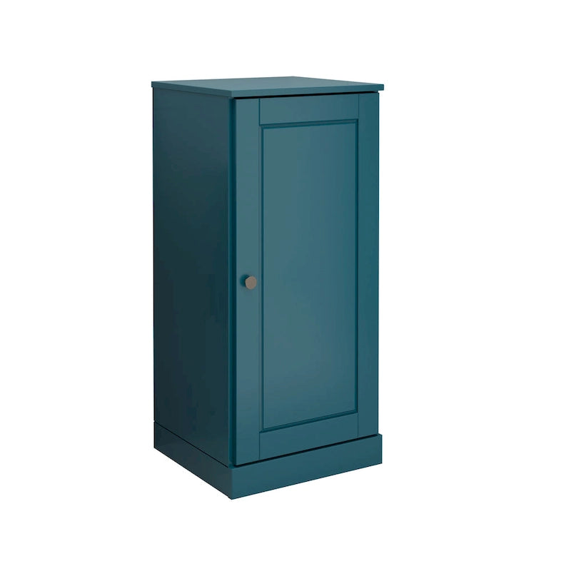 Meuble de salle de bain 100 % bois massif de 42 cm avec étagères réglables et portes en option