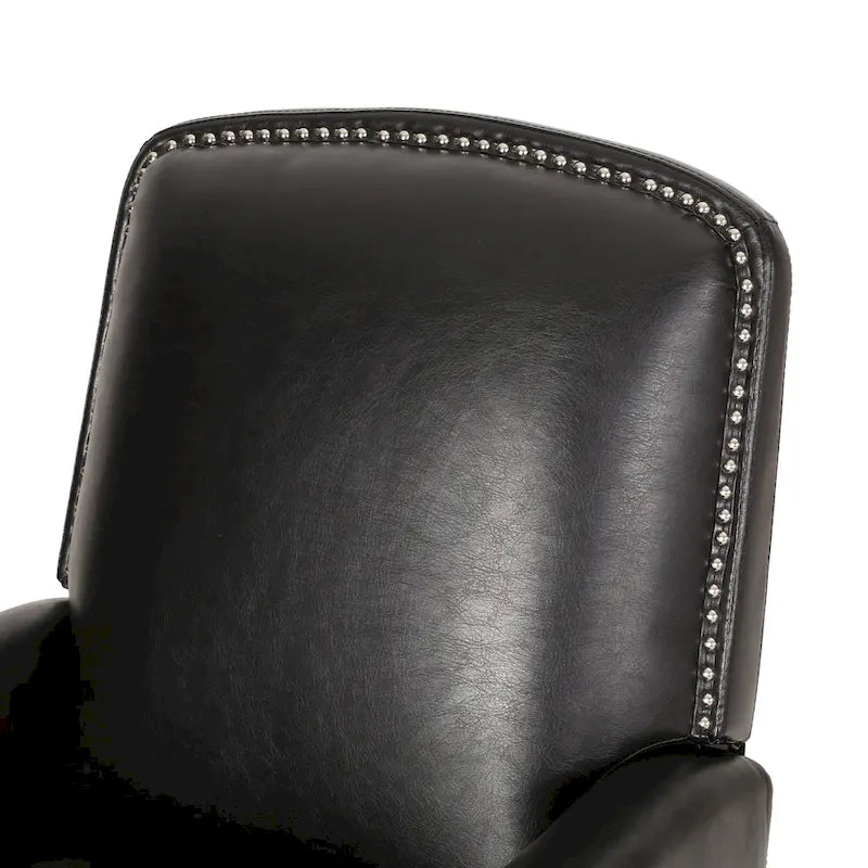Fauteuil relax inclinable rembourré en similicuir avec clous décoratifs