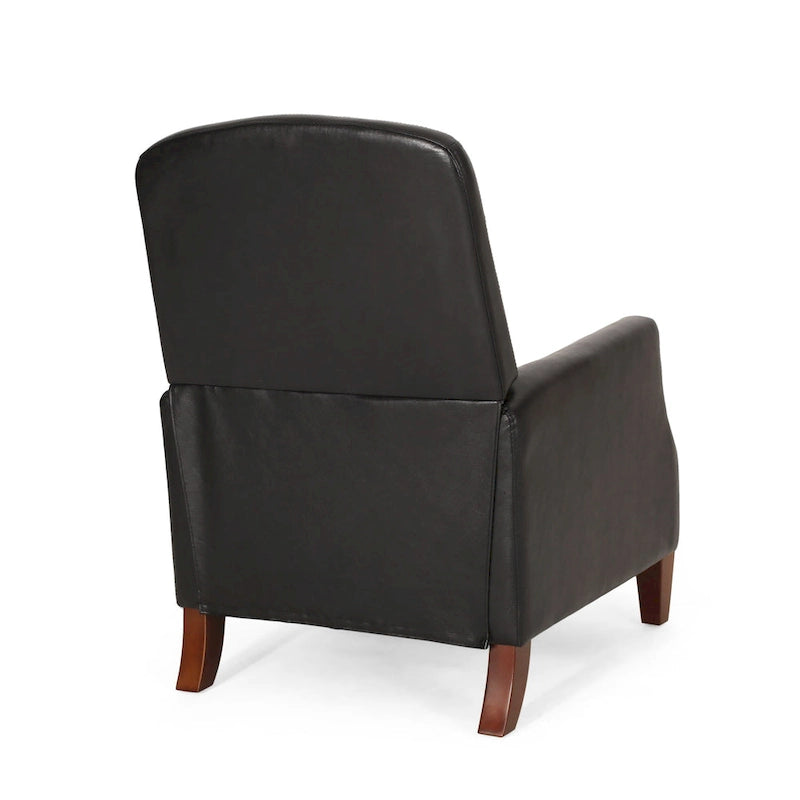 Fauteuil relax inclinable rembourré en similicuir avec clous décoratifs
