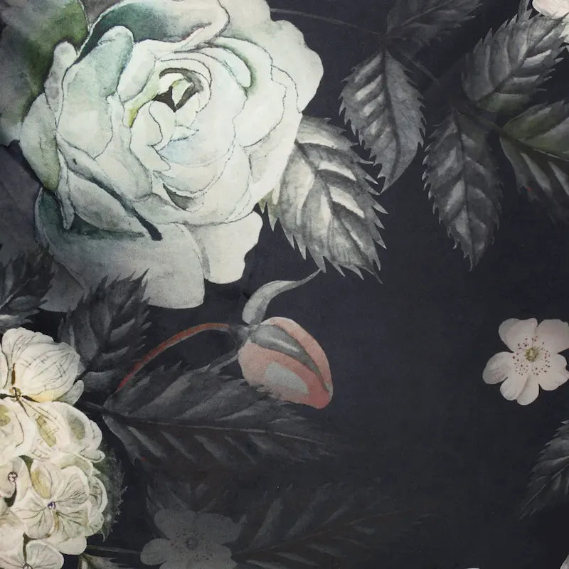 Pouf cube imprimé de fleurs en tissu traditionnel avec rembourrage en billes de polystyrène