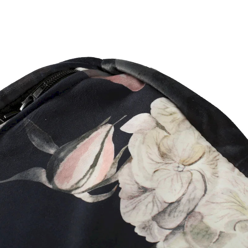 Pouf cube imprimé de fleurs en tissu traditionnel avec rembourrage en billes de polystyrène