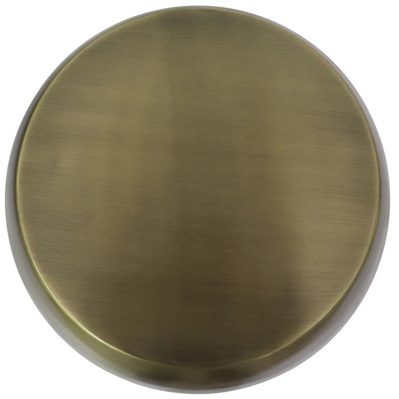 Table d'appoint industrielle ronde en métal avec motif nid d'abeille