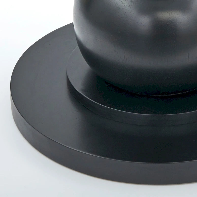 Table basse piédestal Spheres ronde finition noire pour salon
