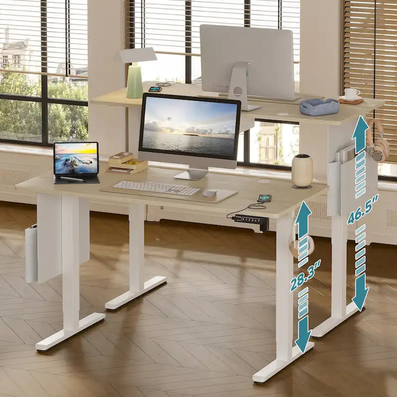 Bureau debout réglable en hauteur électrique avec port USB