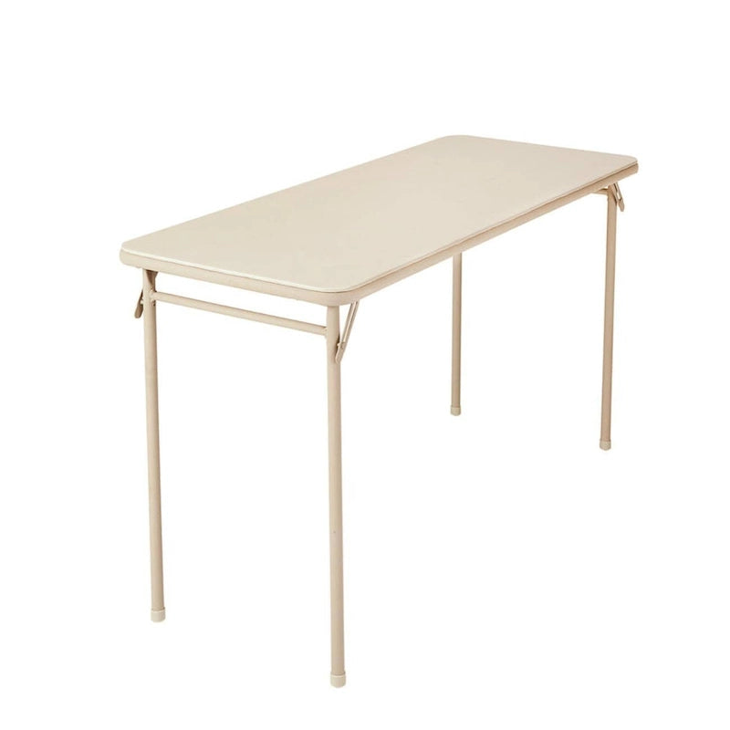 Table pliante légère avec plateau en vinyle noir de 20 x 48 pouces