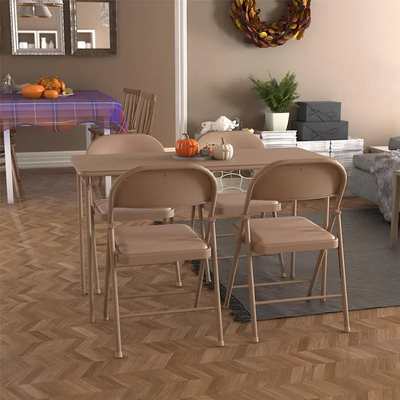 Table pliante légère avec plateau en vinyle noir de 20 x 48 pouces