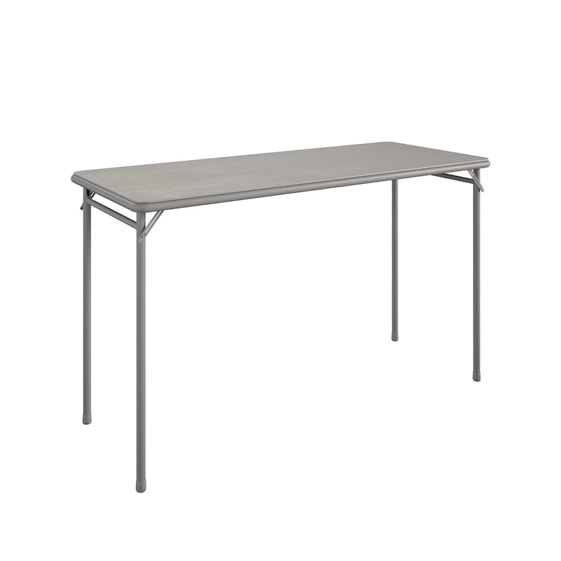 Table pliante légère avec plateau en vinyle noir de 20 x 48 pouces