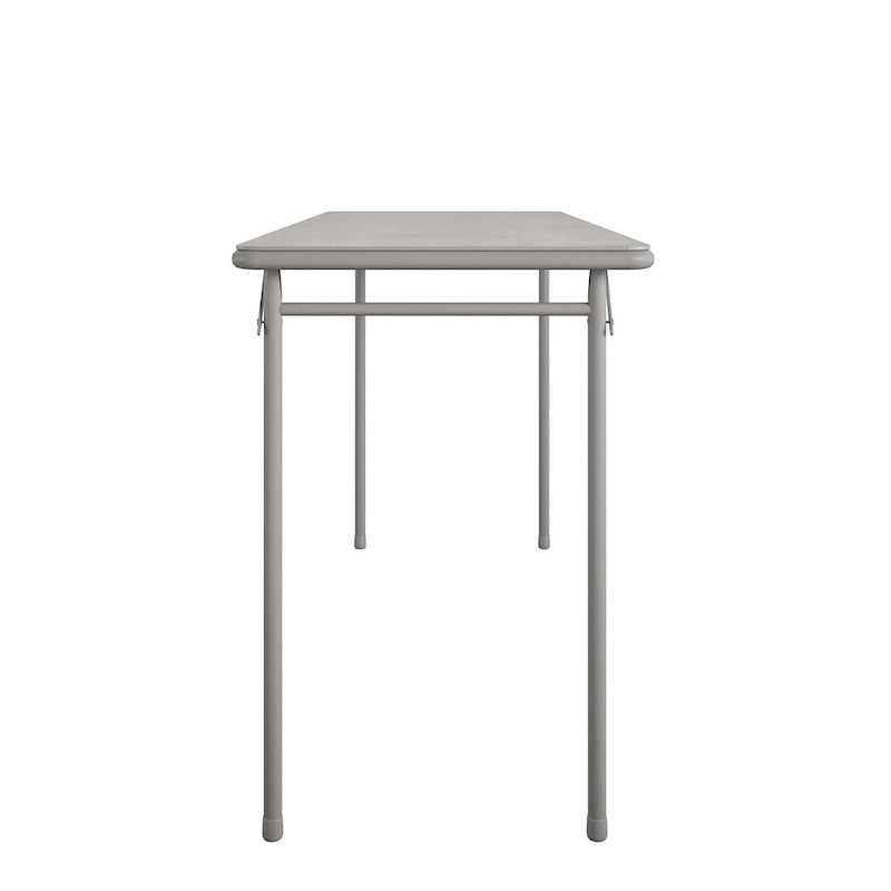 Table pliante légère avec plateau en vinyle noir de 20 x 48 pouces
