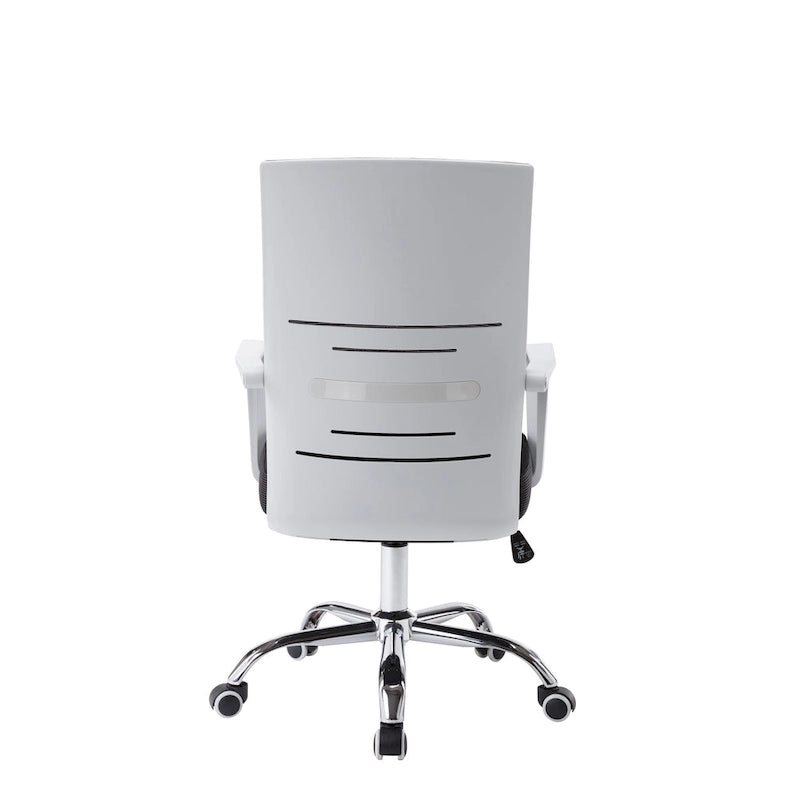 Chaise de bureau pivotante à dossier en maille avec hauteur réglable et roulettes