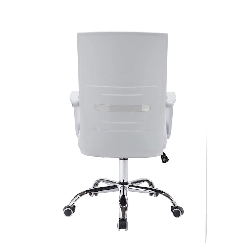 Chaise de bureau pivotante à dossier en maille avec hauteur réglable et roulettes
