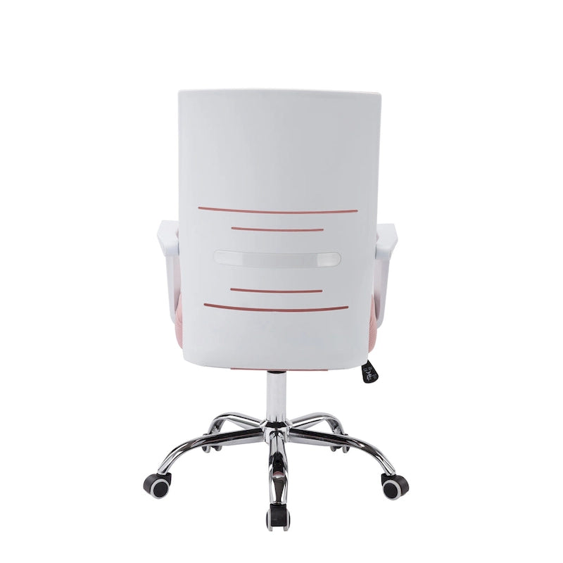 Chaise de bureau pivotante à dossier en maille avec hauteur réglable et roulettes