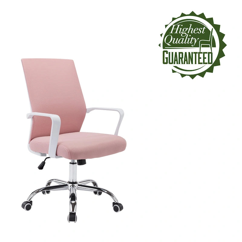 Chaise de bureau pivotante à dossier en maille avec hauteur réglable et roulettes