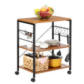 Chariot de rangement de cuisine à 3 niveaux avec roulettes pour four à micro-ondes
