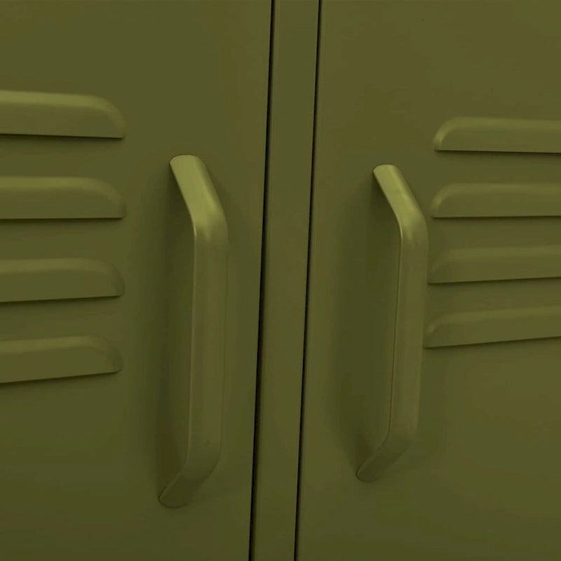 Meuble TV en acier avec 2 portes et gestion des câbles