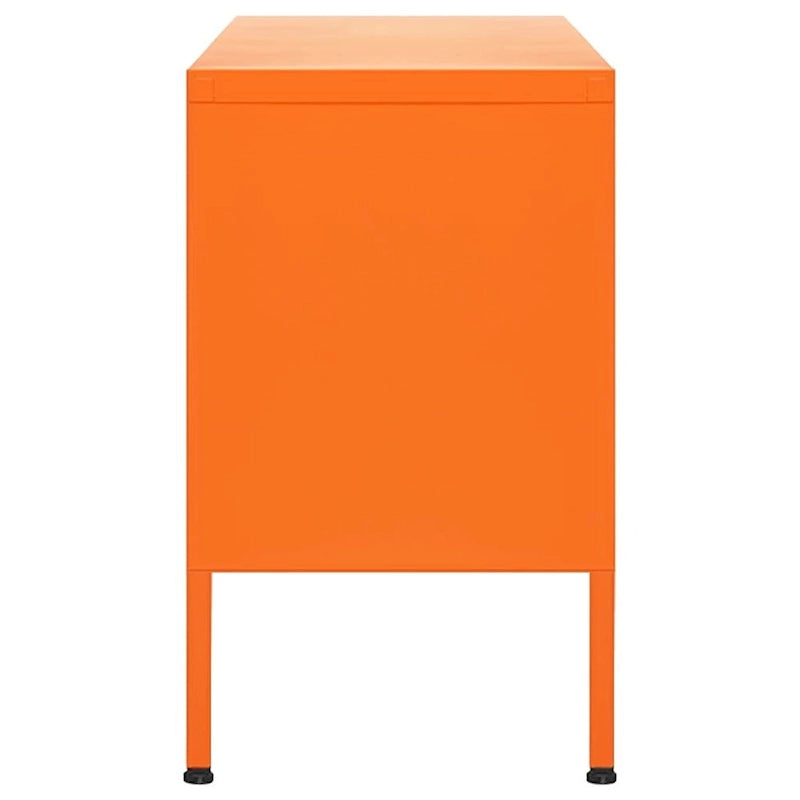 Meuble TV en acier avec 2 portes et gestion des câbles