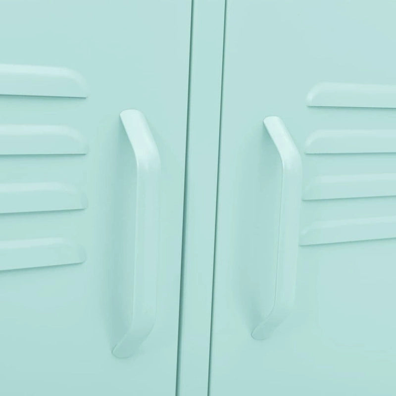 Meuble TV en acier avec 2 portes et gestion des câbles