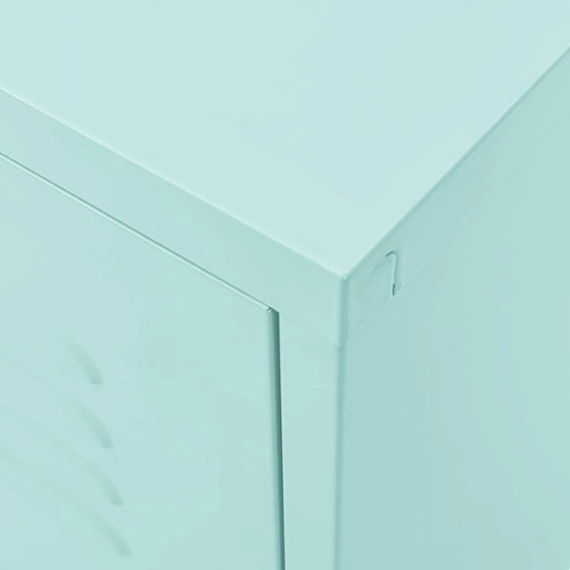 Meuble TV en acier avec 2 portes et gestion des câbles