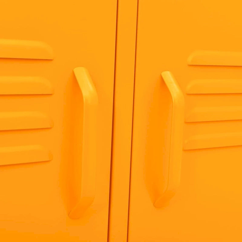 Meuble TV en acier avec 2 portes et gestion des câbles