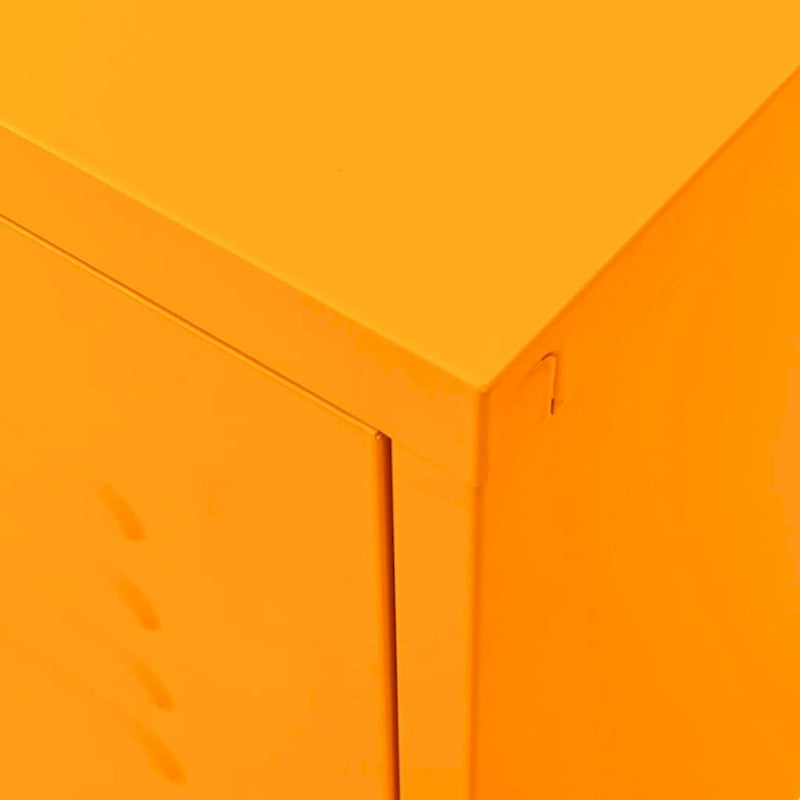 Meuble TV en acier avec 2 portes et gestion des câbles
