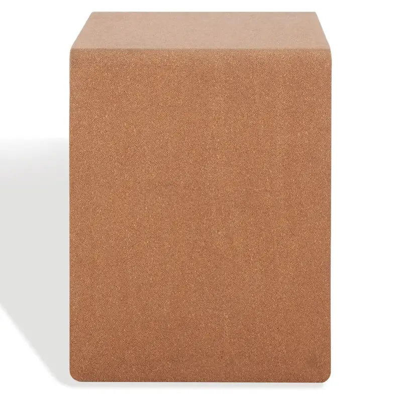 Table d'appoint Cork Waterfall avec étagère ouverte, 18L x 14P x 18H