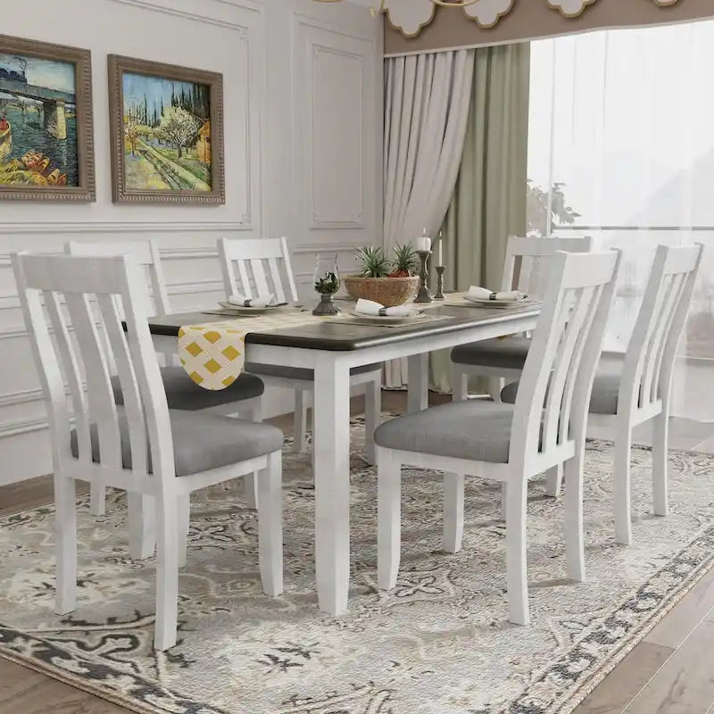 Table à manger extensible avec rallonge amovible en placage de chêne brun antique