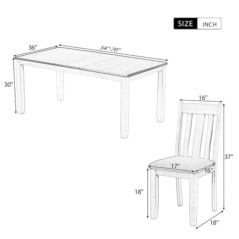 Table à manger extensible avec rallonge amovible en placage de chêne brun antique