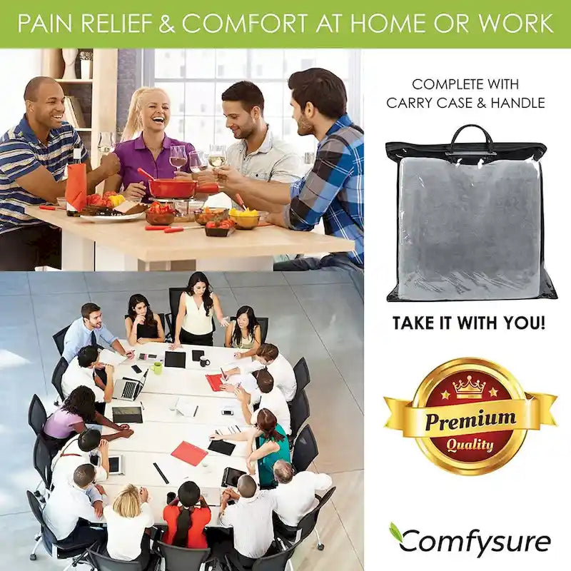 Coussin cale-siège auto en mousse à mémoire de forme ferme pour soulager la douleur