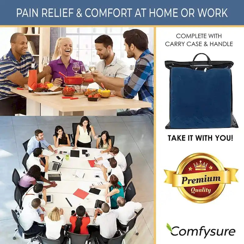 Coussin cale-siège auto en mousse à mémoire de forme ferme pour soulager la douleur