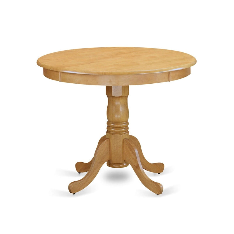 Table à manger ronde sur pied en chêne massif