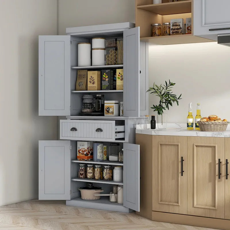Meuble de rangement de cuisine de 72 po avec 4 portes