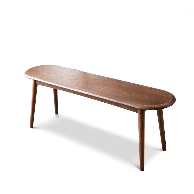 Banc de salle à manger en bois de chêne massif au design semi-circulaire