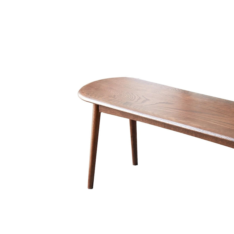 Banc de salle à manger en bois de chêne massif au design semi-circulaire